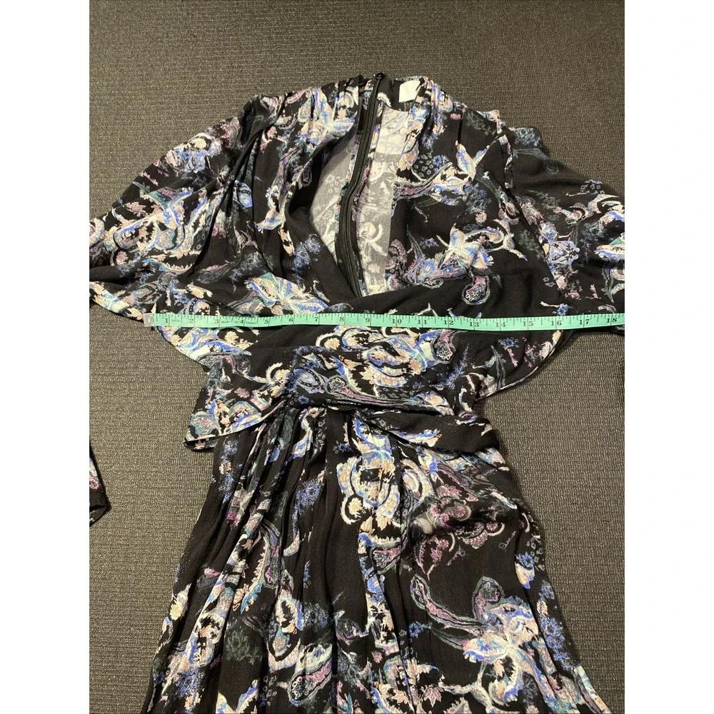 IRO Paris‎ Camolla Faux Wrap Dress Black Womens Size 32 US 0 - Picture 8 of 10